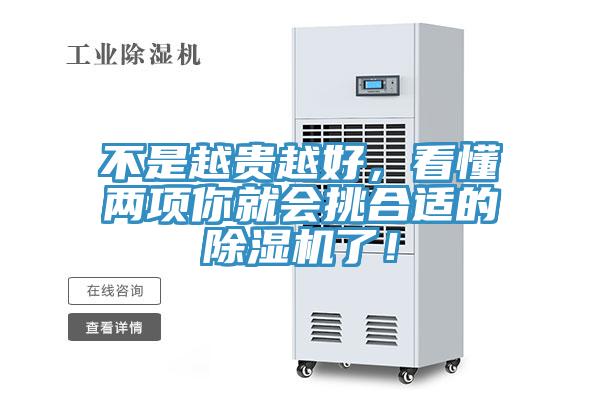 不是越貴越好，看懂兩項你就會挑合適的除濕機了！