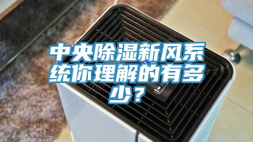 中央除濕新風(fēng)系統(tǒng)你理解的有多少？