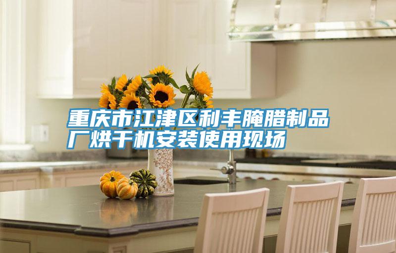 重慶市江津區(qū)利豐腌臘制品廠烘干機安裝使用現場