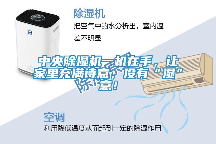 中央除濕機(jī)一機(jī)在手，讓家里充滿詩(shī)意，沒(méi)有“濕”意！