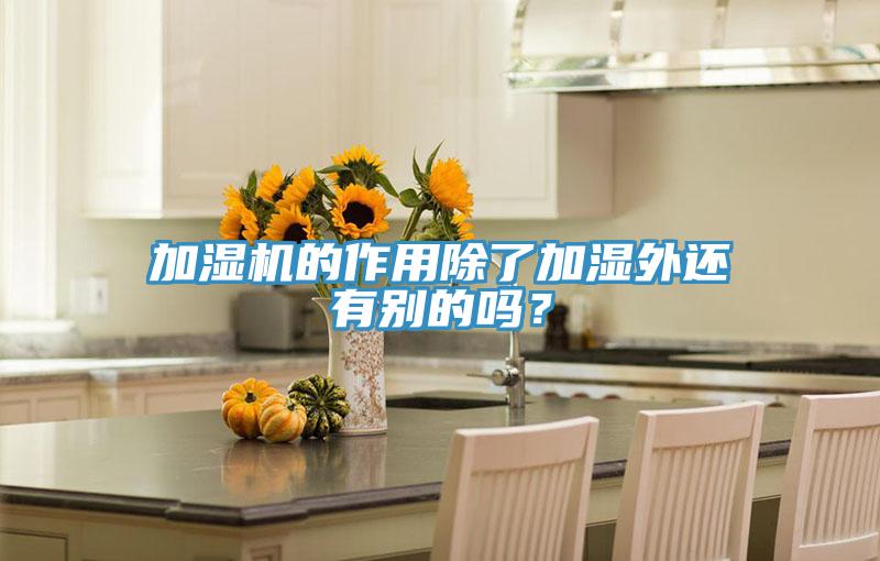 加濕機的作用除了加濕外還有別的嗎？