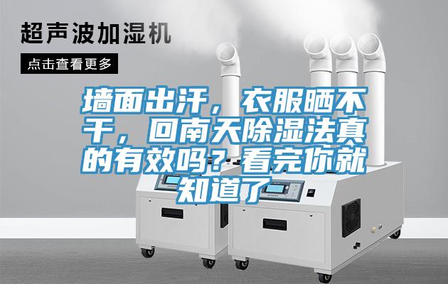 墻面出汗，衣服曬不干，回南天除濕法真的有效嗎？看完你就知道了