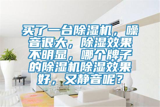 買了一臺除濕機(jī)，噪音很大，除濕效果不明顯，哪個牌子的除濕機(jī)除濕效果好，又靜音呢？