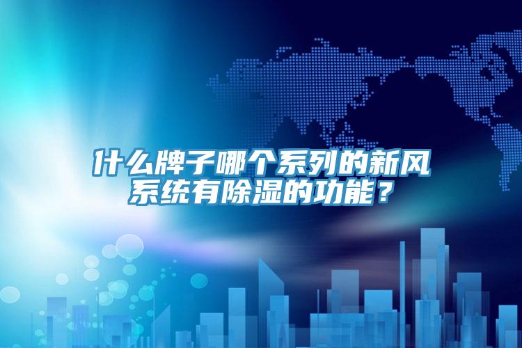 什么牌子哪個(gè)系列的新風(fēng)系統(tǒng)有除濕的功能？