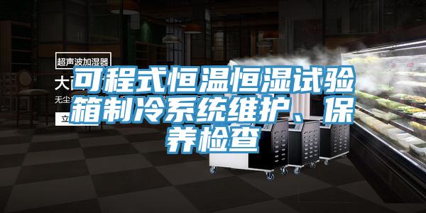 可程式恒溫恒濕試驗(yàn)箱制冷系統(tǒng)維護(hù)、保養(yǎng)檢查