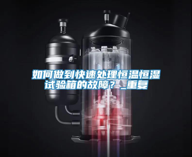 如何做到快速處理恒溫恒濕試驗箱的故障？_重復(fù)