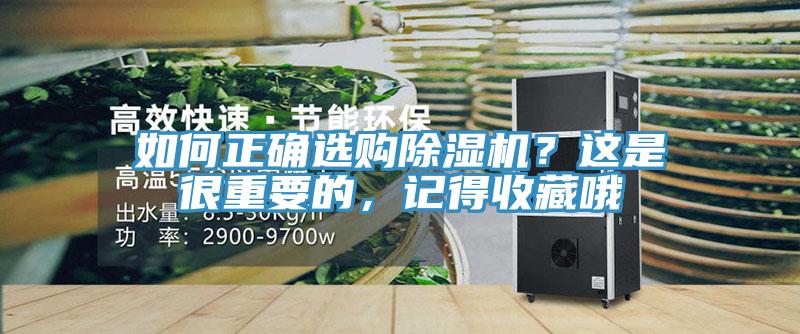 如何正確選購除濕機？這是很重要的，記得收藏哦