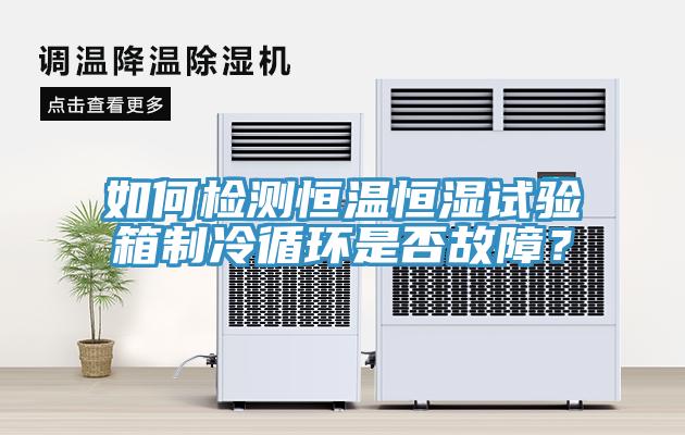 如何檢測恒溫恒濕試驗(yàn)箱制冷循環(huán)是否故障？