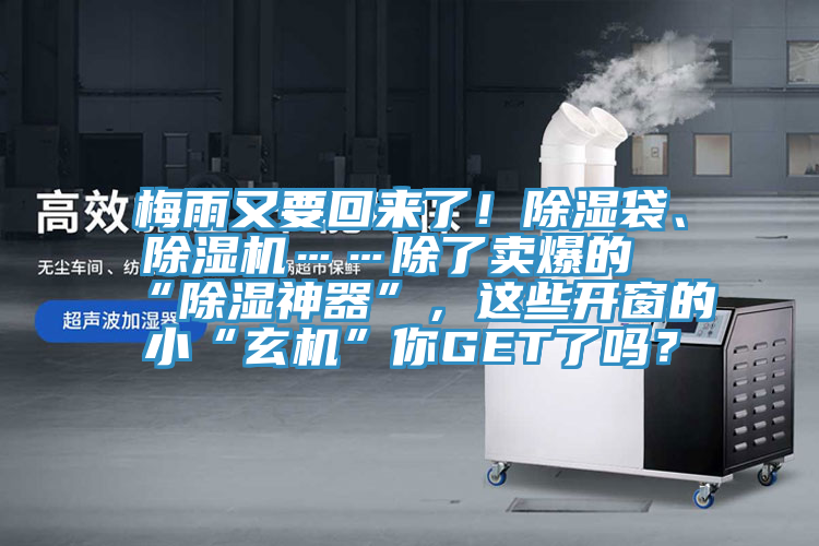 梅雨又要回來了！除濕袋、除濕機……除了賣爆的“除濕神器”，這些開窗的小“玄機”你GET了嗎？