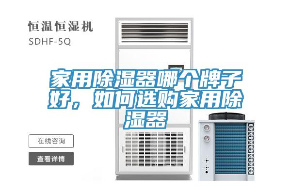 家用除濕器哪個牌子好，如何選購家用除濕器