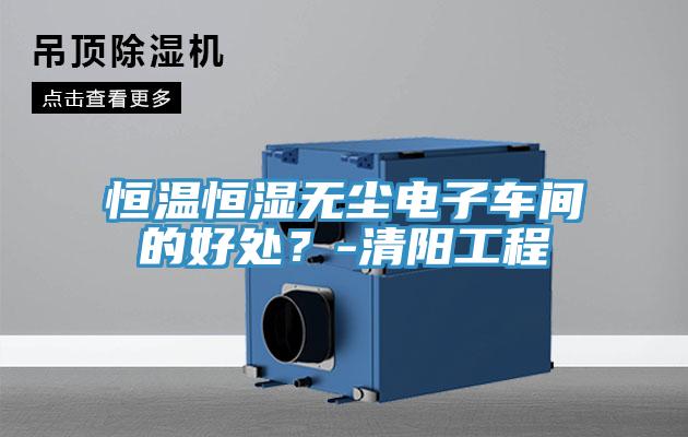 恒溫恒濕無塵電子車間的好處？-清陽工程