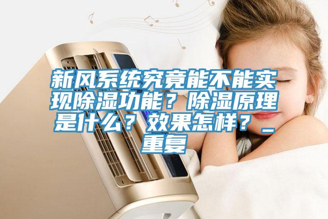 新風(fēng)系統(tǒng)究竟能不能實(shí)現(xiàn)除濕功能？除濕原理是什么？效果怎樣？_重復(fù)