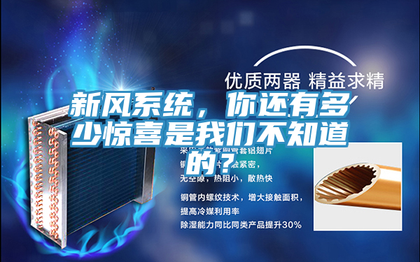 新風(fēng)系統(tǒng)，你還有多少驚喜是我們不知道的？