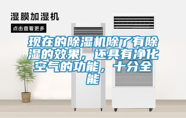 現(xiàn)在的除濕機除了有除濕的效果，還具有凈化空氣的功能，十分全能