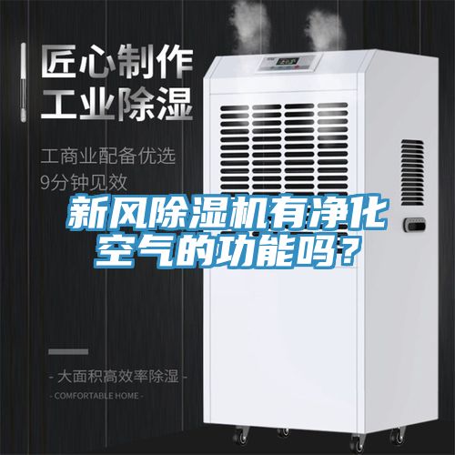 新風除濕機有凈化空氣的功能嗎？