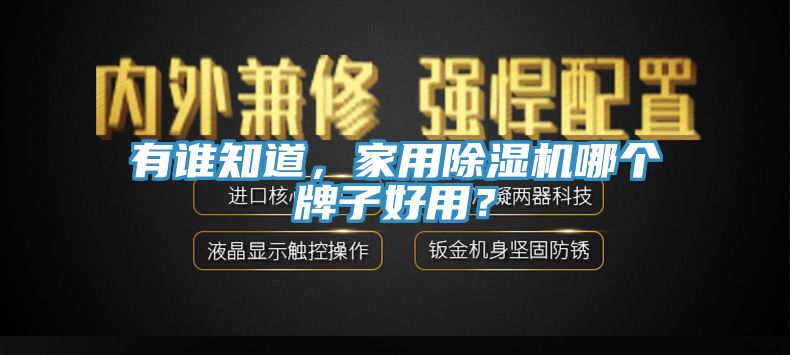 有誰知道，家用除濕機哪個牌子好用？