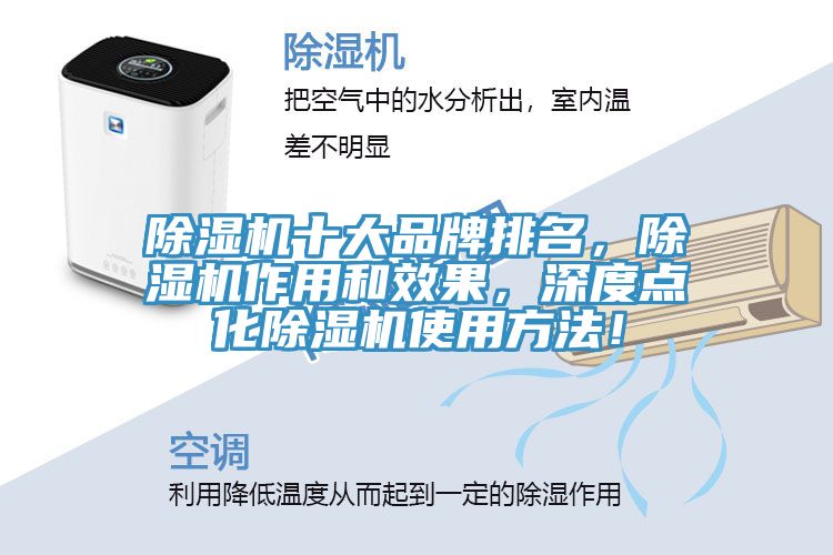 除濕機十大品牌排名，除濕機作用和效果，深度點化除濕機使用方法！