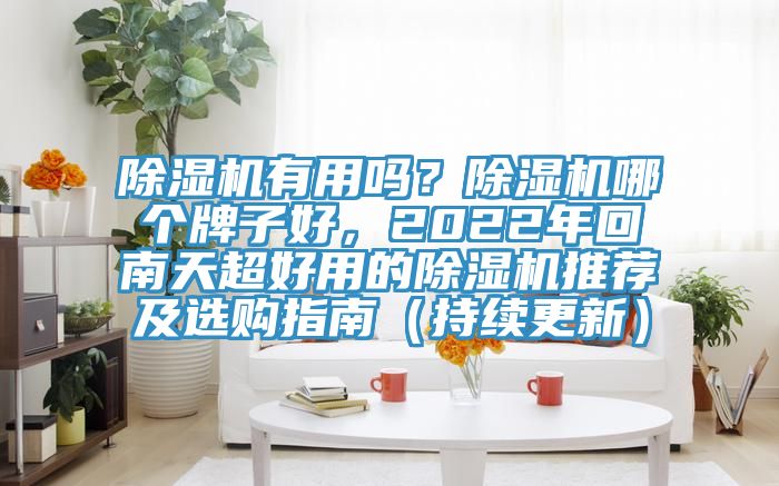 除濕機有用嗎？除濕機哪個牌子好，2022年回南天超好用的除濕機推薦及選購指南（持續(xù)更新）