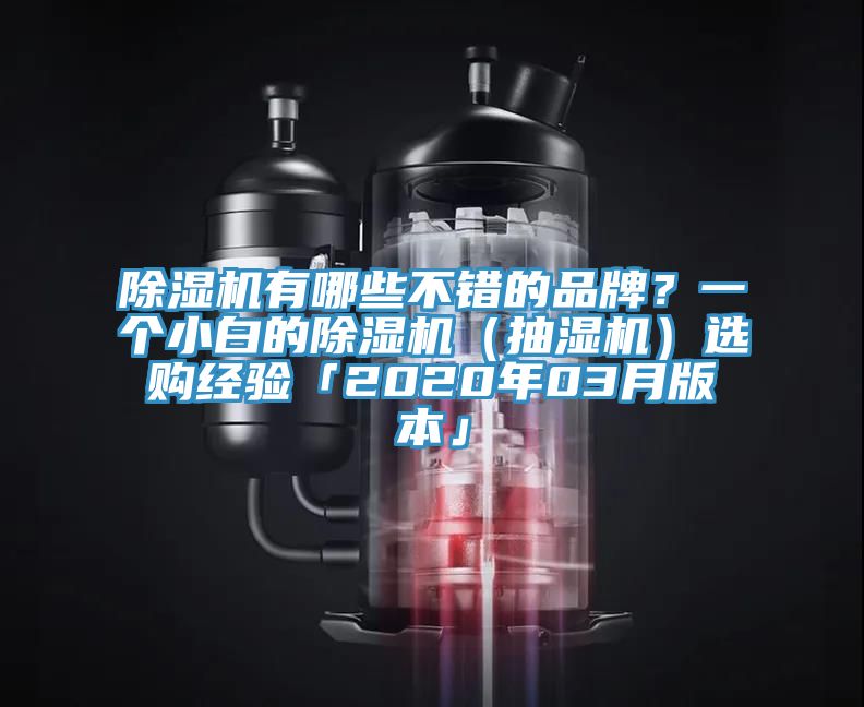 除濕機有哪些不錯的品牌？一個小白的除濕機（抽濕機）選購經(jīng)驗「2020年03月版本」